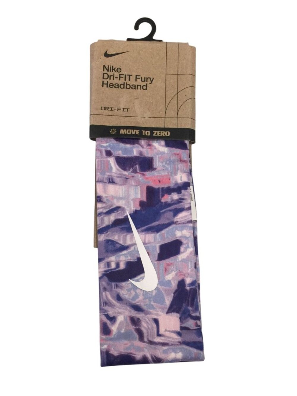 Nike Dri-Fit Fury Headband Purple Abstract OSFM